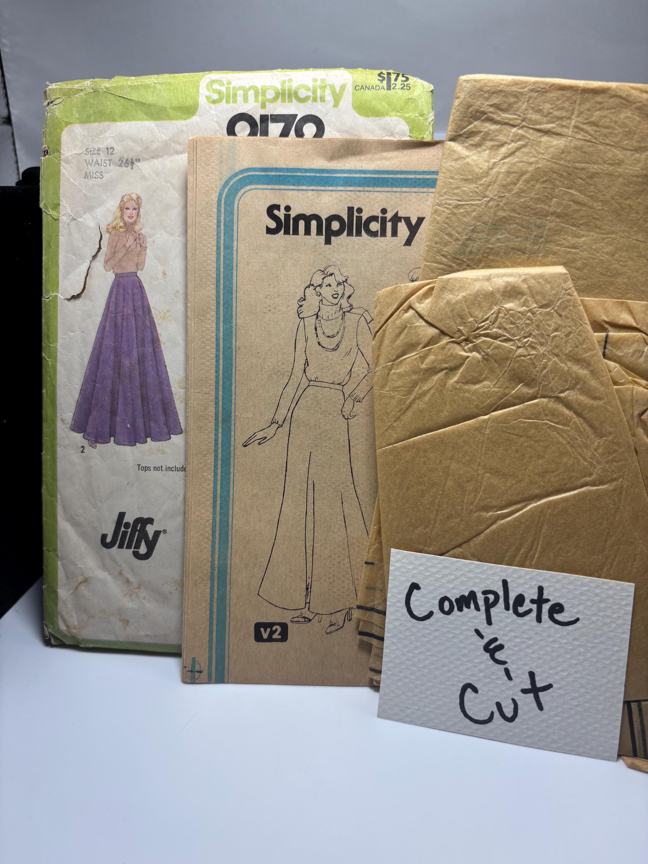 Vintage Simplicity 9172 Skirt Pattern – Size 12 Waist 26.5 – Full Circle Skirt in Two Lengths – 1970s Jiffy Sewing Pattern – Cut & Complete - Thumbnail 3