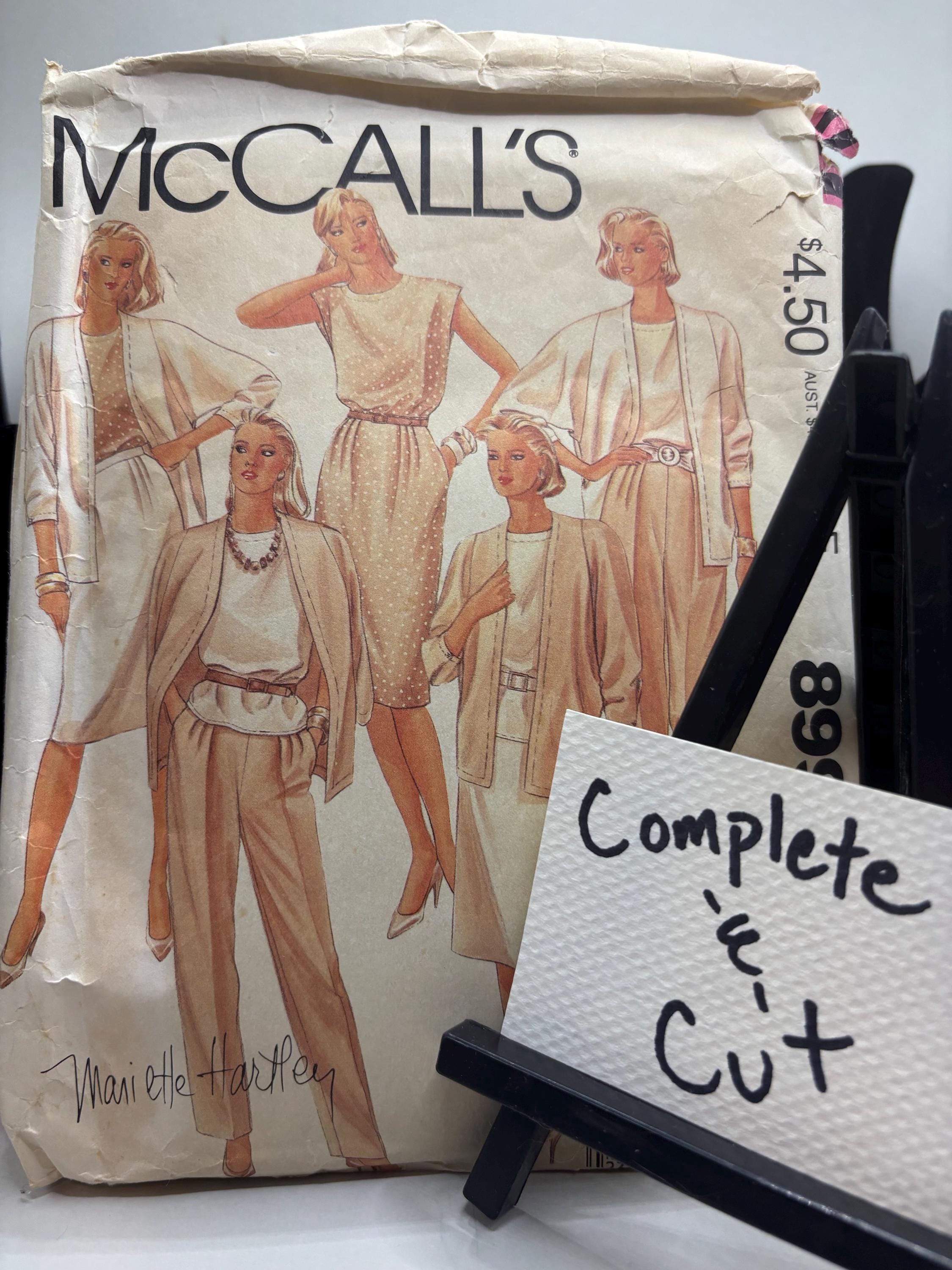 McCall’s 8996 Sewing Pattern (Misses Size 18 – Bust 40") | 1980s Power Suit Ensemble  | Mariette Hartley Collection