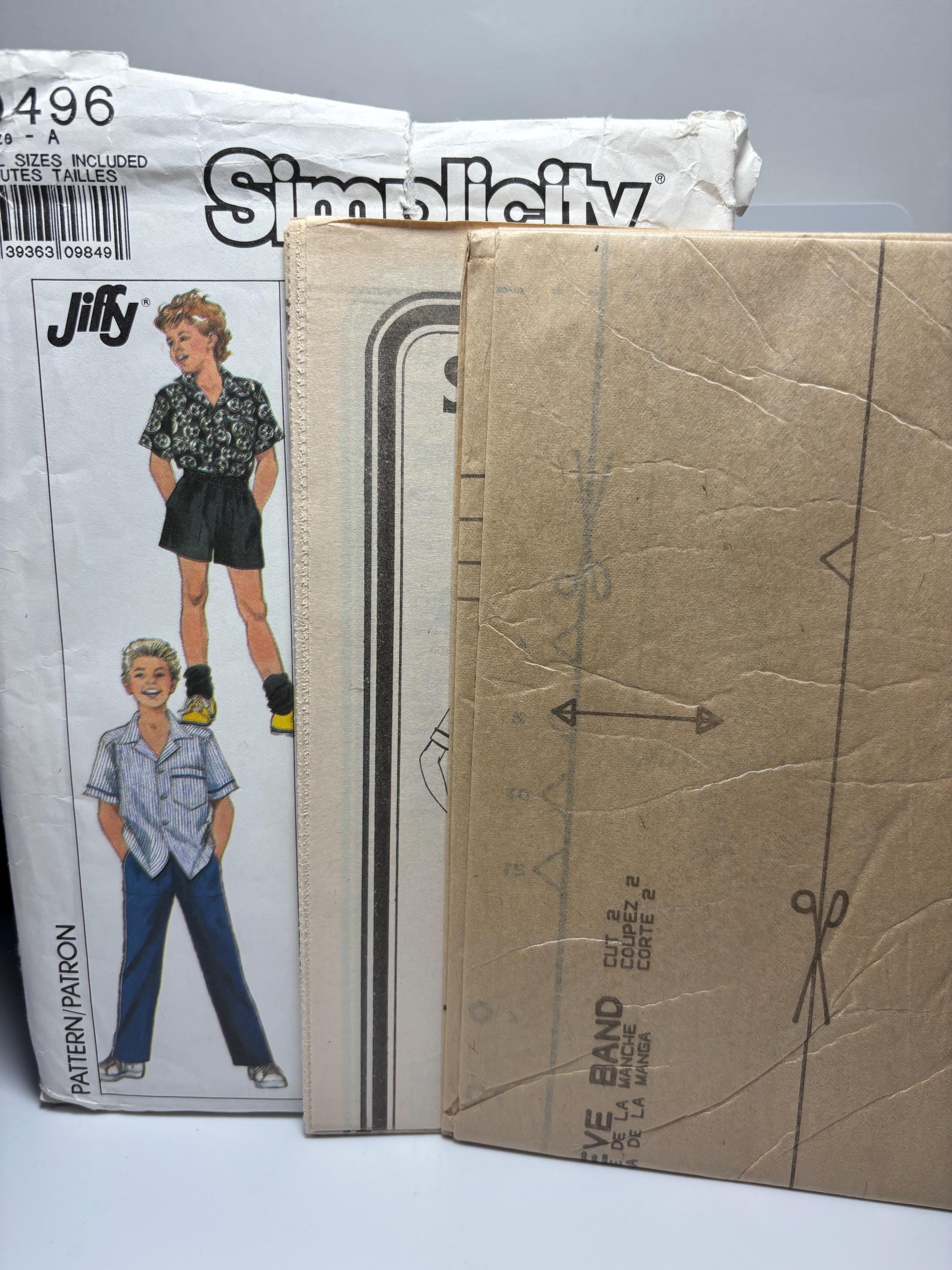 Vintage Simplicity 9496 Jiffy Boys Shirt, Pants & Shorts Sewing Pattern – All Sizes Included – Uncut 1980s 1990s Retro - Thumbnail 4