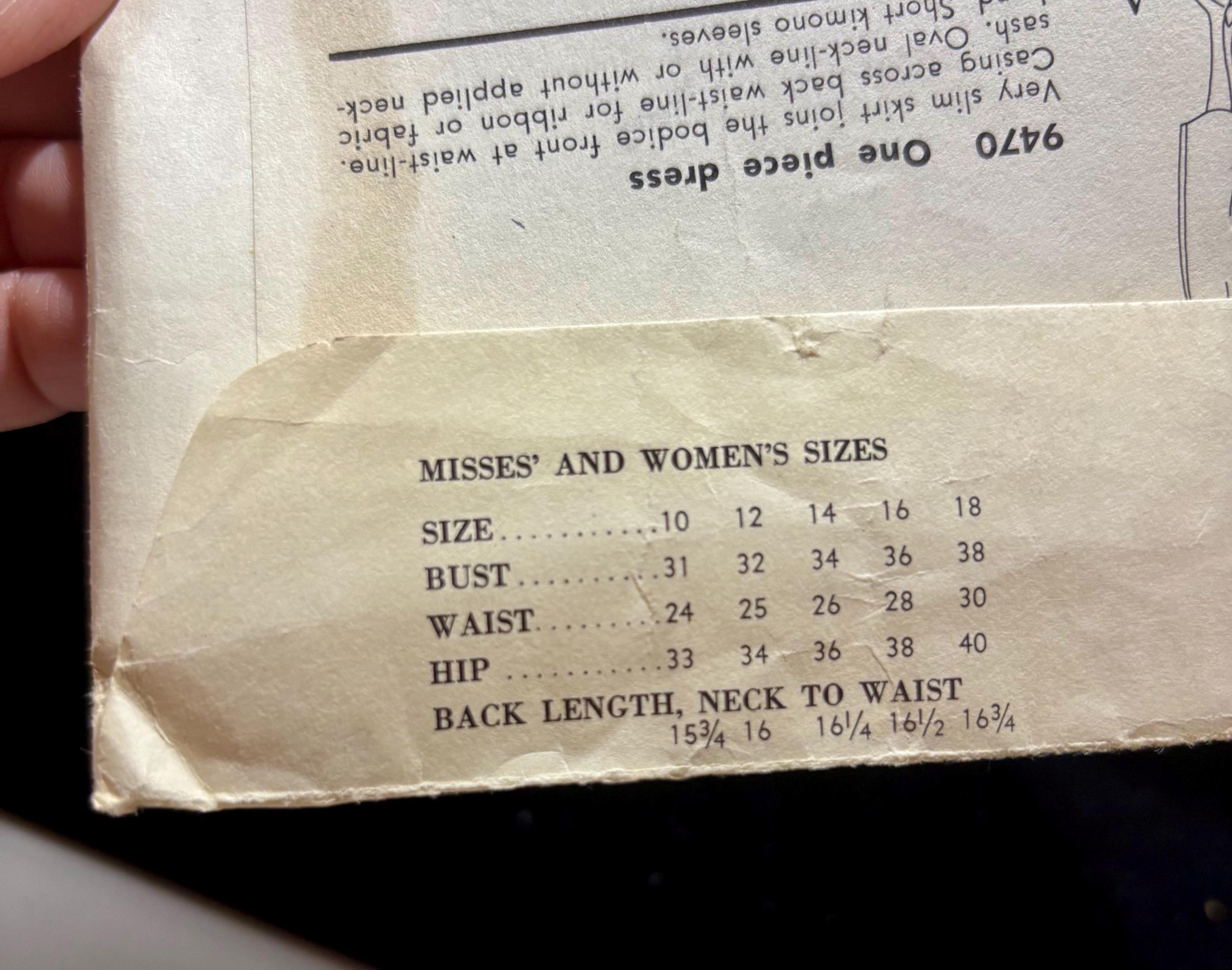 Vintage 1950s Vogue 9470 Sewing Pattern – Misses Size 14 Bust 34 Hip 36 – Slim Sheath Dress with Kimono Sleeves – Complete Uncut - Thumbnail 4