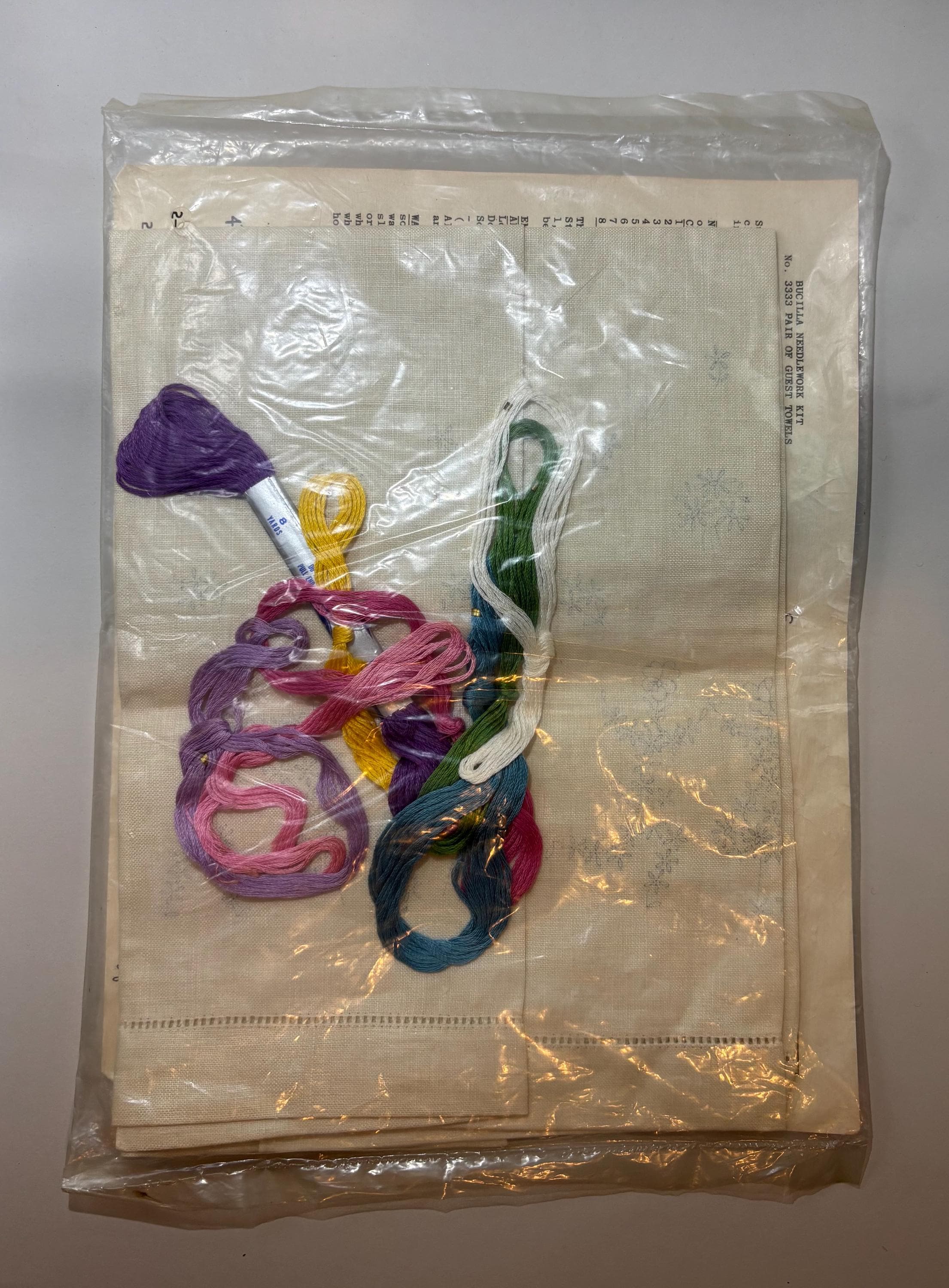 Vintage Bucilla Kit 3333 – Sealed Deluxe Belgian Linen Guest Towel Embroidery Kit, Dancing Floral Figures - Thumbnail 6
