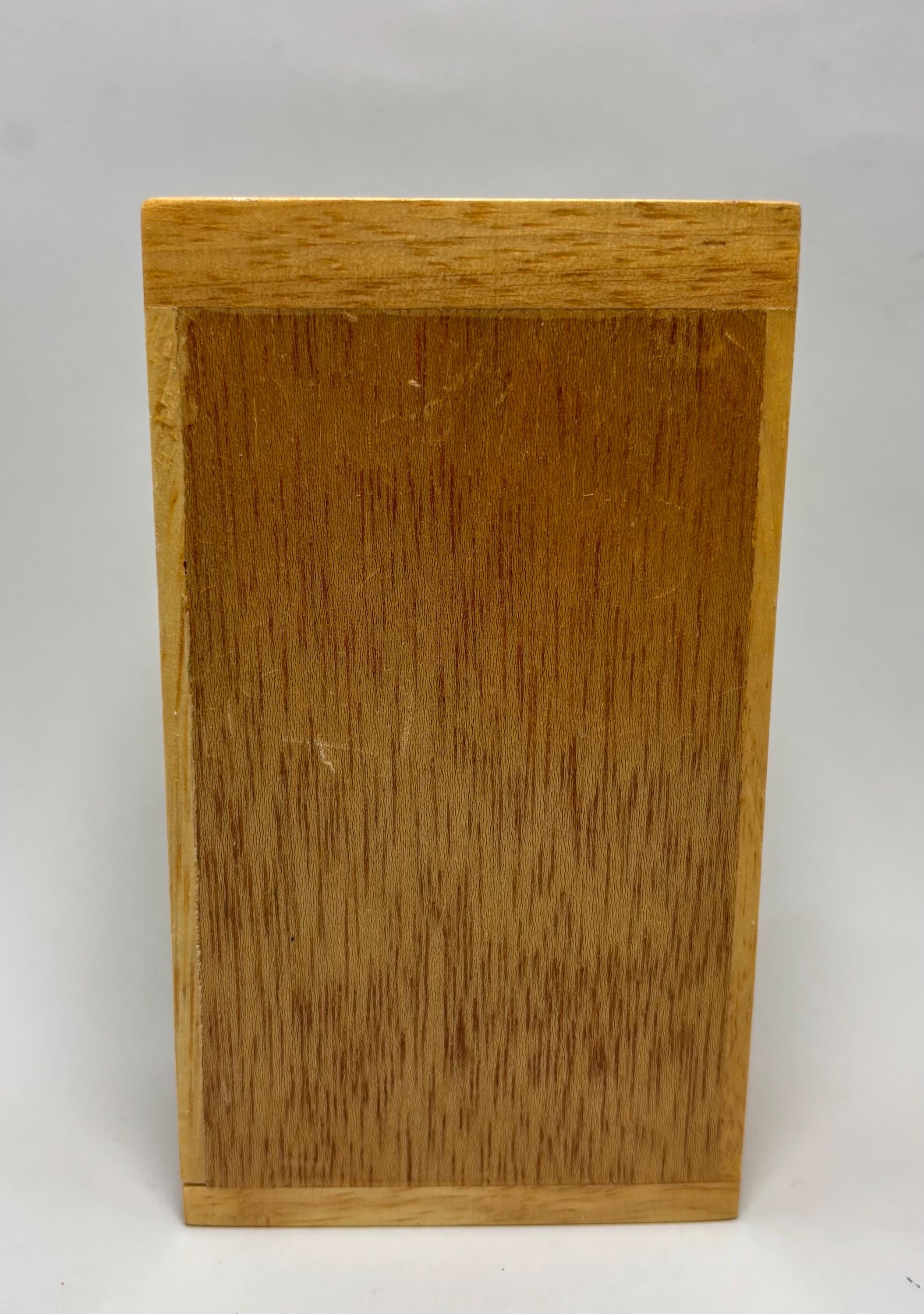 Miniature Wooden Dollhouse Refrigerator – Two-Door Fridge with Freezer – Vintage Made in China – Spooky Dollhouse Furniture - Thumbnail 6