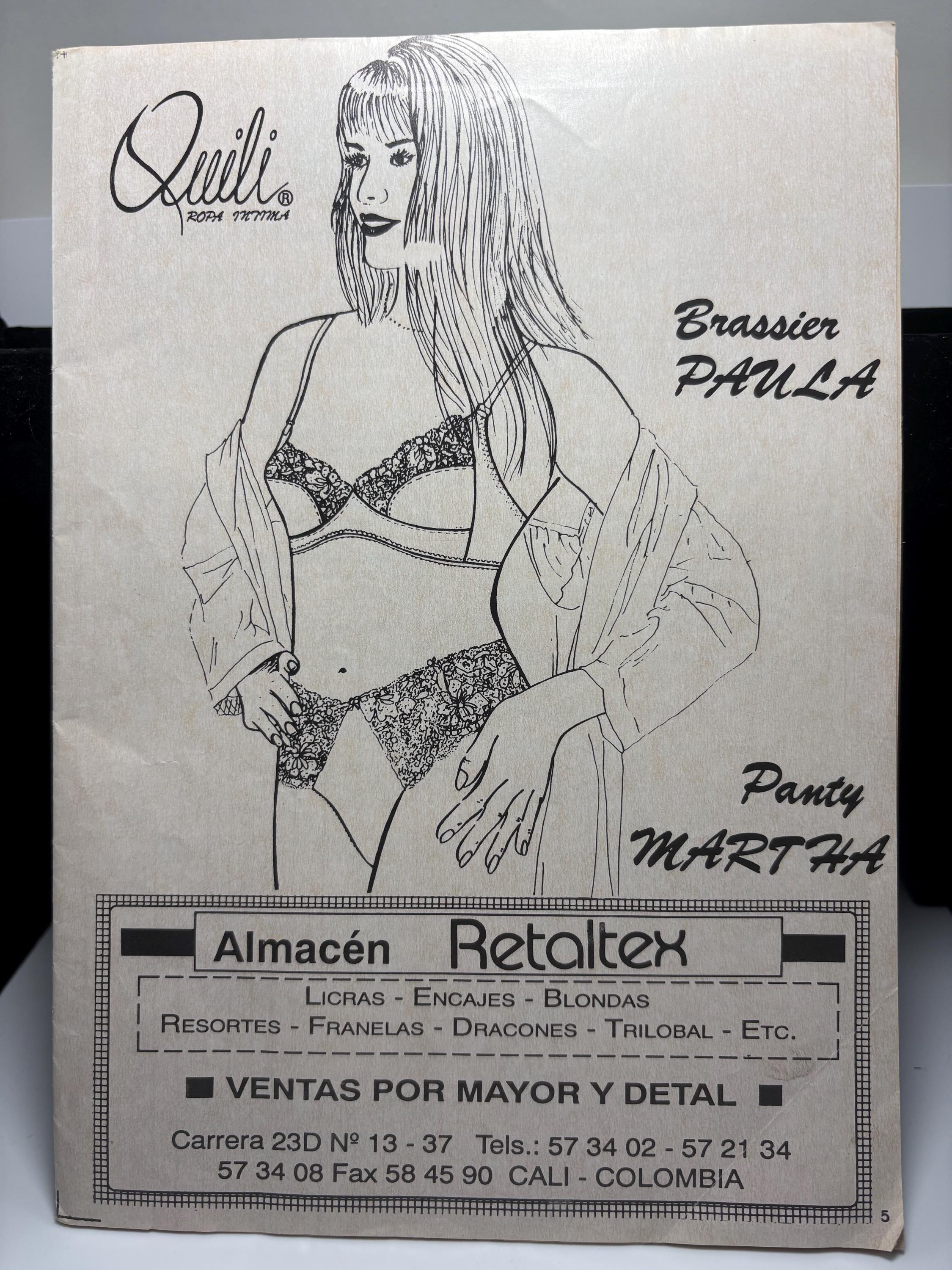 Vintage Quili Ropa Íntima Pattern Booklet Colombia Spanish Lingerie & Swimwear Sewing – Patrones de Costura para Lencería y Trajes de Baño