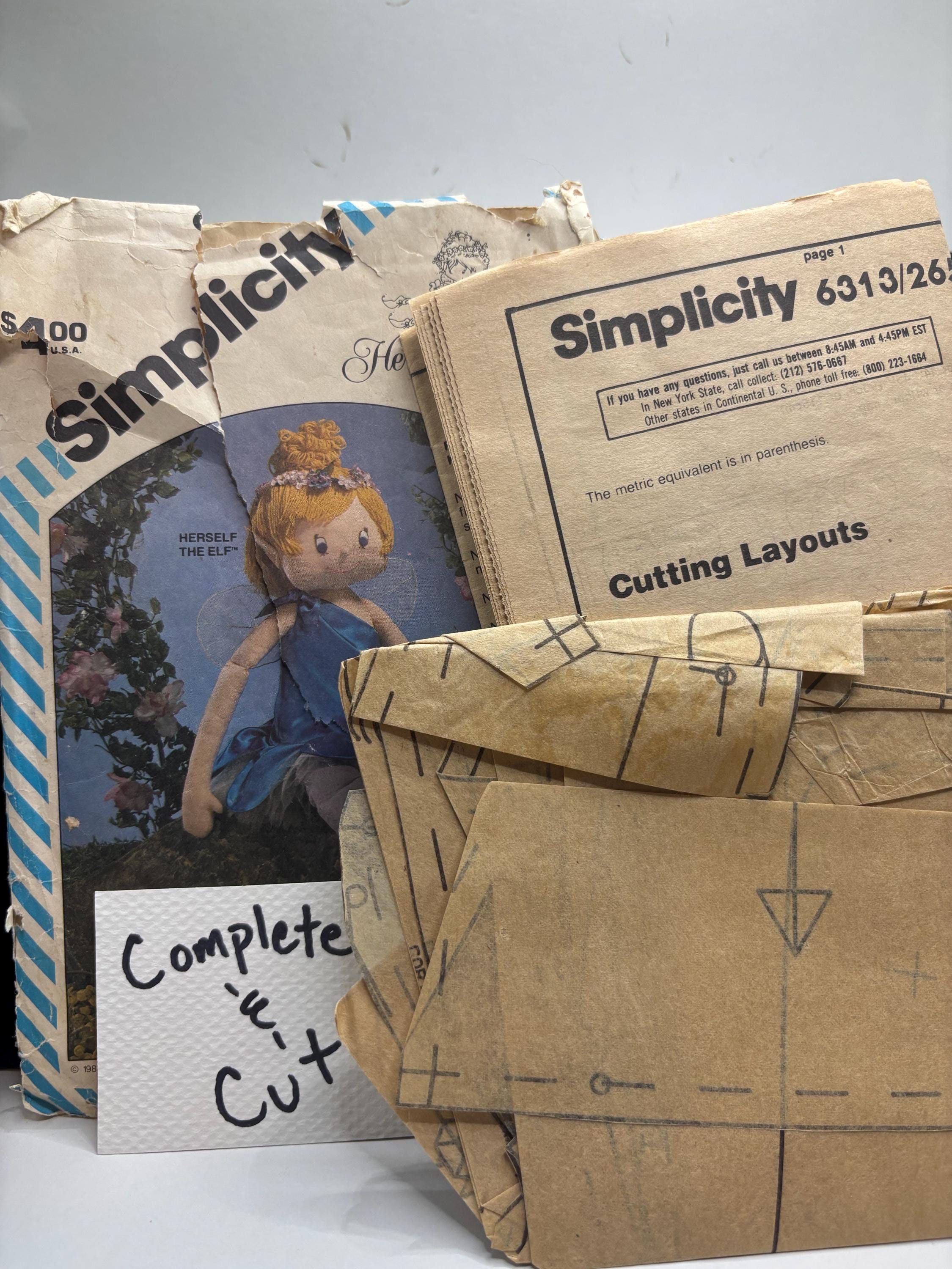 1983 Simplicity Herself the Elf Doll Sewing Pattern – Vintage Feminist Fairycore Soft Doll – American Greetings Riot Grrrl Faeriecore - Thumbnail 5