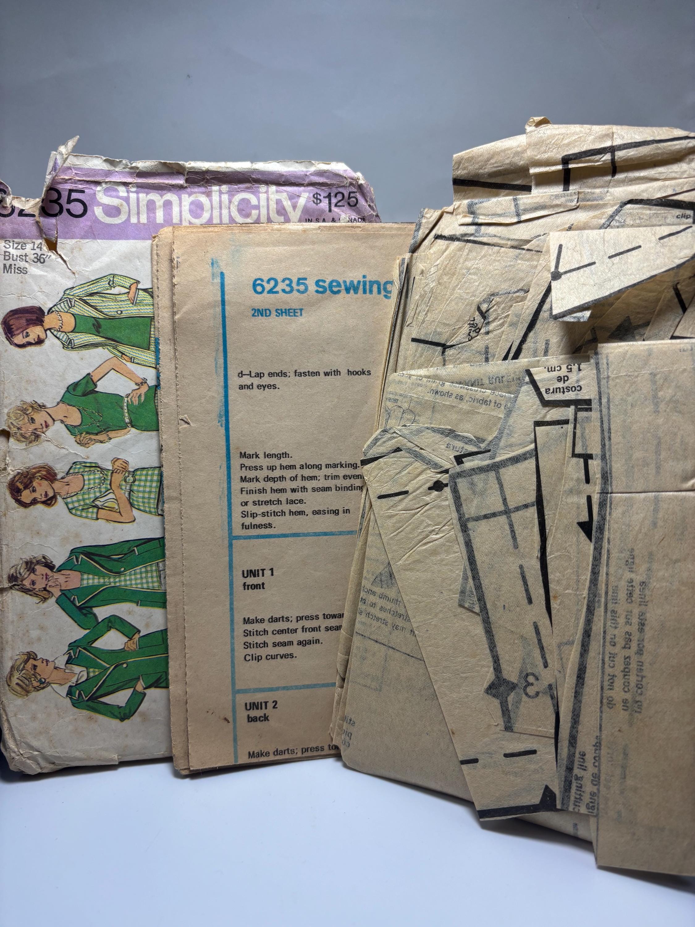 Vintage Simplicity 6235 1970s Women’s Mix-and-Match Wardrobe Pattern – Size 14 – Complete & Cut – A Combination for Every Day of the Week - Thumbnail 4