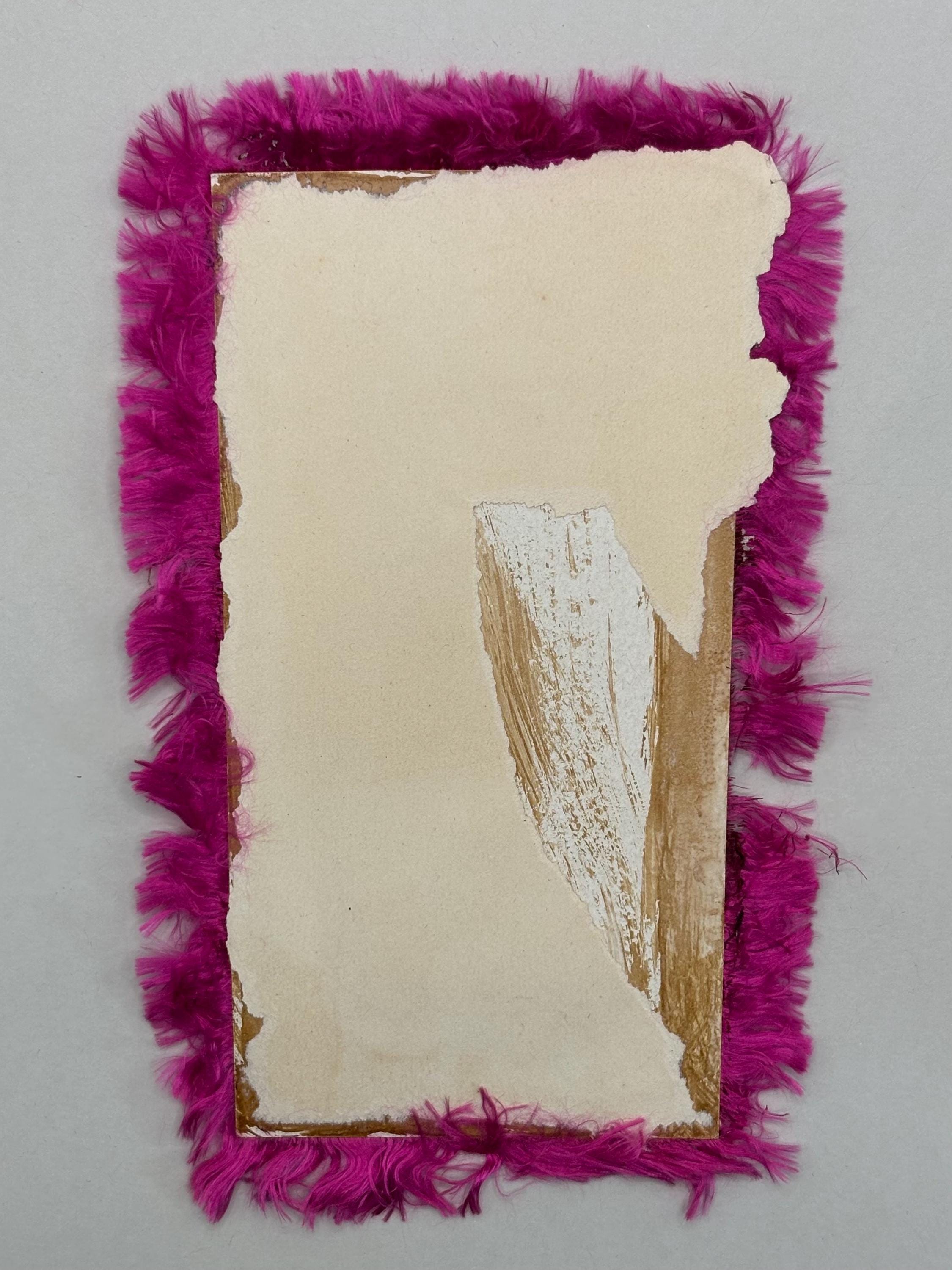 1890s Antique Winter Greeting Card – “Many Happy Returns of the Day” – Purple Fringe, Victorian Ephemera - Thumbnail 2