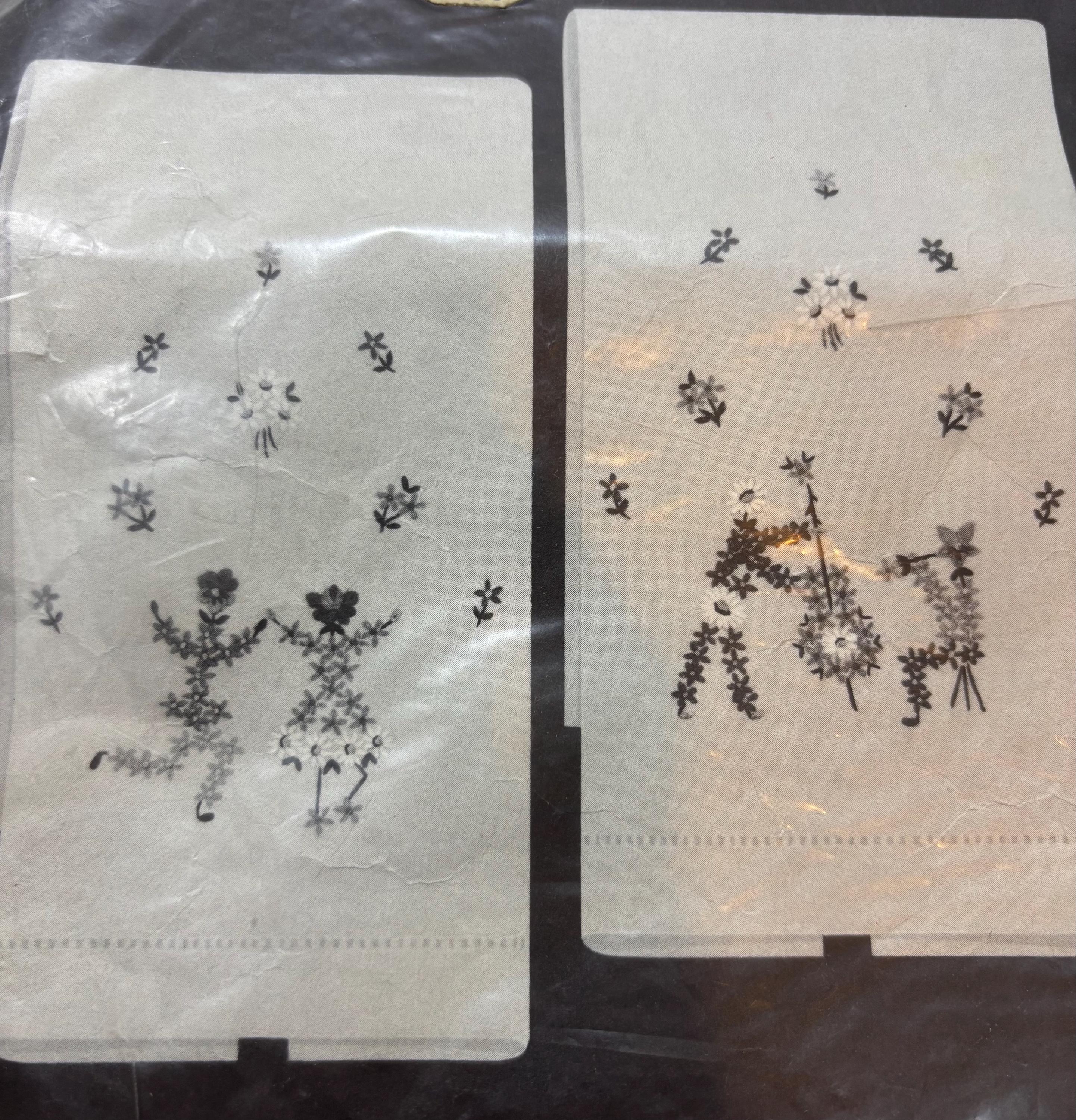 Vintage Bucilla Kit 3333 – Sealed Deluxe Belgian Linen Guest Towel Embroidery Kit, Dancing Floral Figures - Thumbnail 2