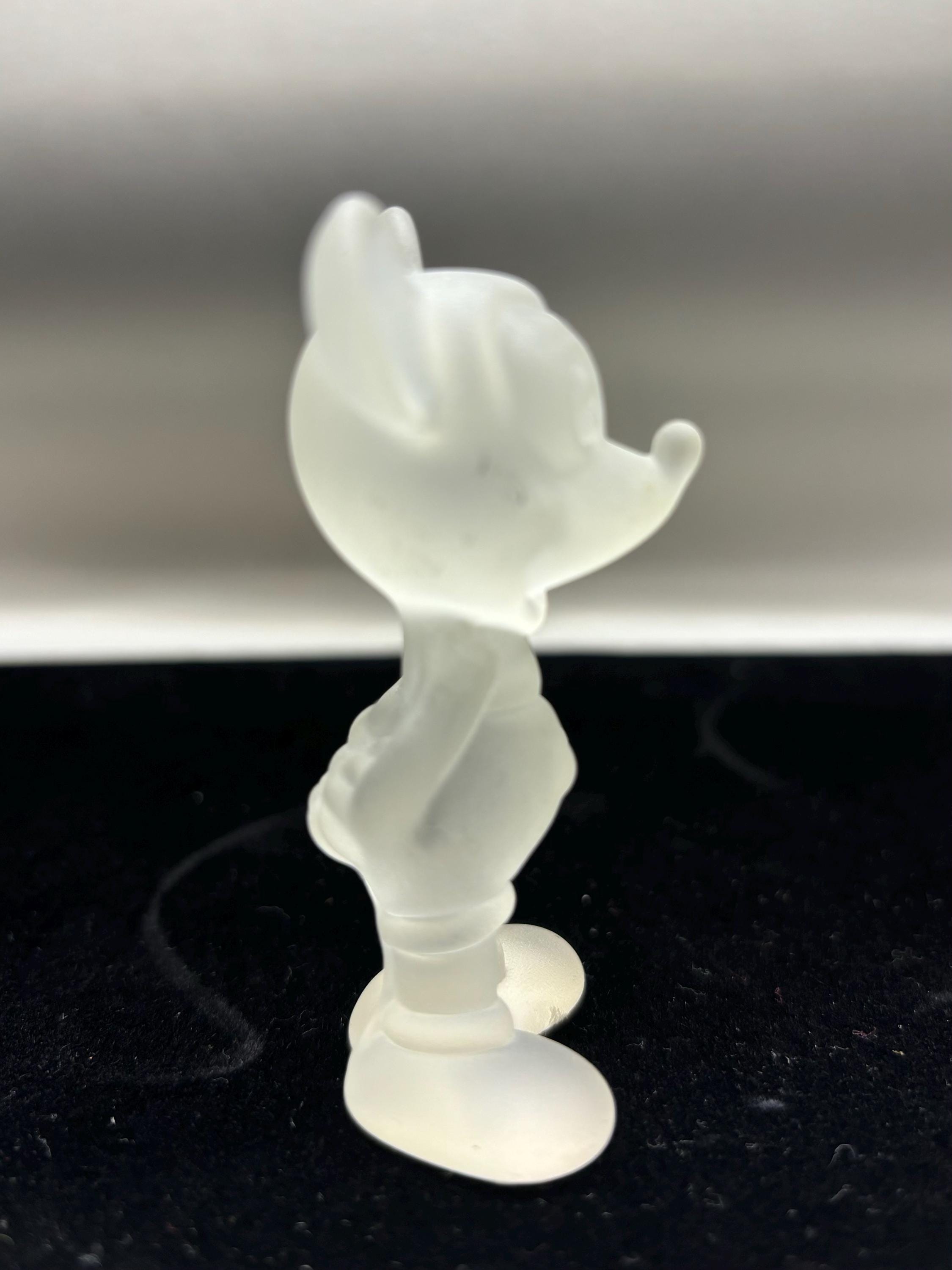 Vintage Frosted Glass Mickey Mouse Figurine – A Must-Have for Disney Collectors & TCG Fans – Classic Disney Collectible - Thumbnail 4