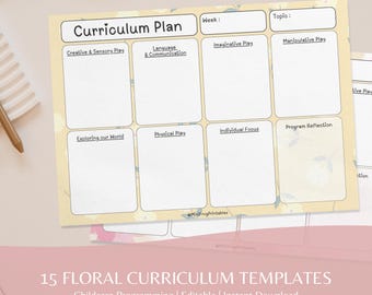 Paquete de plantillas del programa curricular EYLF / Planificador semanal para la primera infancia / Programación de guarderías / PowerPoint editable