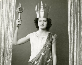 Woman in STATUE OF LIBERTY Costume - Spokane, Washington - 1940s Photo by Christian