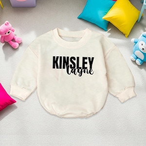 Custom Name Baby Romper: Personalized Minimalist Bodysuit