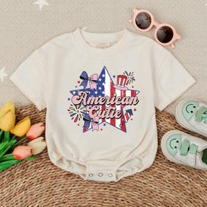 Girls American Babe First 4th of July, Patriotic Baby Bubble Romper, 4th of July Baby, USA Baby romper,4th July Romper,4th of July Bodysuit