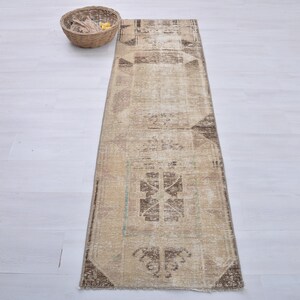 wool rug, Turkish Stair rug, 2x7 Runner rug, Vintage runner rug, Hallway rug, Natural runner, bedroom rug,Handmade Wool Rug, 2x7 Entry rug,