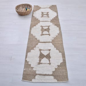 Hallway rug, Natural runner, bedroom rug,Handmade Wool Rug, 2x7 Entry rug, wool rug, Turkish Stair rug, 2x7 Runner rug, Vintage runner rug,