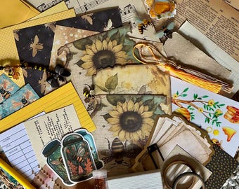 Honeybee Dreams Junk Journaling Supplies, Scrapbooking, Craft Supplies, Art Journal
