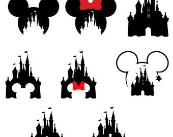 Castle SVG Bundle, Princess & Mickey Castle Clipart, Magic Kingdom SVG, Fireworks Cut Files for Cricut and Silhouette, Digital Download
