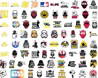 Star Wars Svg Bundle, Star Wars Svg, Star Wars Png, Svg Files For Cricut, Darth Vader Svg, Mandalorian Svg, Star Wars Cricut, Digital Files