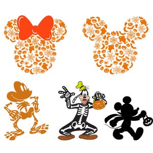 Mickey and Friends Halloween Svg Bundle, Mickey Halloween SVG, Mickey and Minnie Halloween SVG, Svg Cut Files For Cricut, Halloween Png