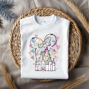 Watercolor Magical Kingdom Png, Mouse Ear Castle Png, Retro Colorful Castle Png, Sublimation Design Png, Magic Kingdom Png, Instant Download