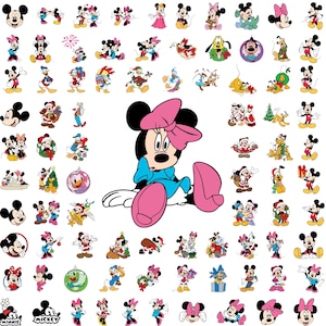 300+ Mouse SVG Mega Bundle, Cartoon Characters SVG PNG for Cricut & Silhouette, Digital Files, Fonts, Holidays, Birthday Designs