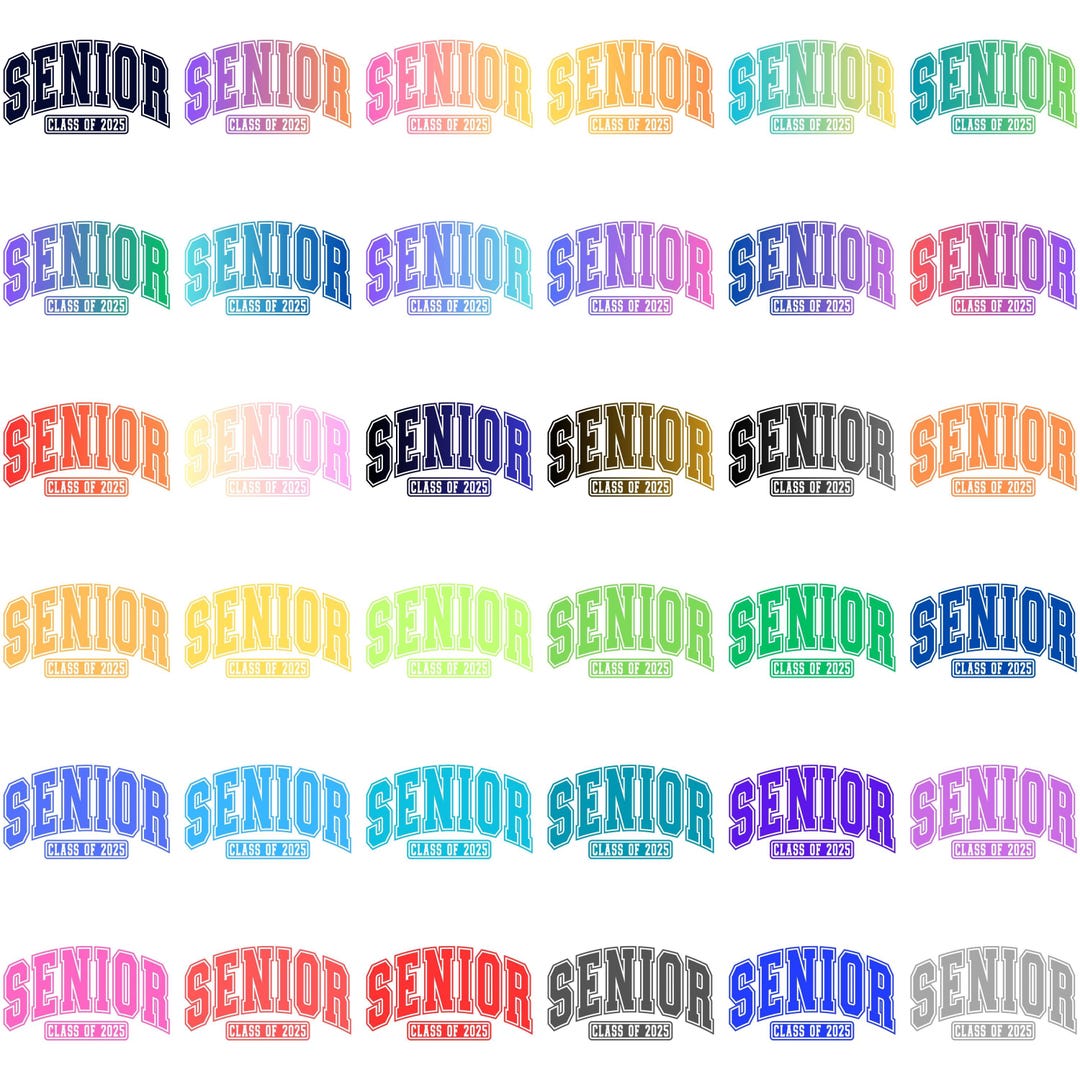 Senior Class of 2025 PNG Bundle, Graduation Text Sublimation Design ...