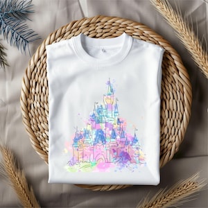 Watercolor Magical Kingdom Png, Mouse Ear Castle Png, Retro Colorful Castle Png, Sublimation Design Png, Magic Kingdom Png, Instant Download
