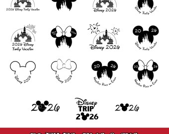 Family Trip 2026 Svg, Family Vacation Castle Design, Magical Ears Outline Png, Vacay Mode Shirt Graphic, Family Squad Ready to Use