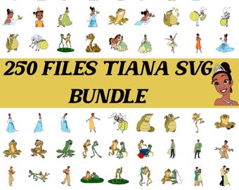 Princess and the Frog Svg, clipart, digital file, Tiana svg bundle, Princess and the frog Svg, Family trip svg Clipart Instant Download