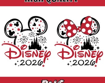 2026 Family Vacation Castle Mouse Ears, Magical Trip Bow Head PNG, Theme Park Shirt Design, Cute Travel Sublimation Art, Digital Download