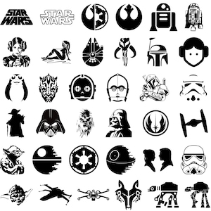 Star Wars Svg Bundle, Star Wars Svg, Star Wars Png, Svg Files For Cricut, Darth Vader Svg, Mandalorian Svg, Star Wars Cricut, Digital Files