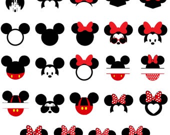 Paquete SVG inspirado en Mickey y Minnie, contorno de Mickey y Minnie Mouse, SVG del Reino Mágico, camiseta, bricolaje, Cricut, familia, SVG de Mickey, camiseta grupal