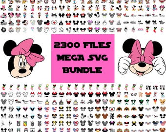 Mega Svg Bundle, Svg Cricut Cut Files, Princess, Toy Story, Lion King, Stitch Svg, Cinderella, Mouse Mega Bundle, Silhouette, Cut Files