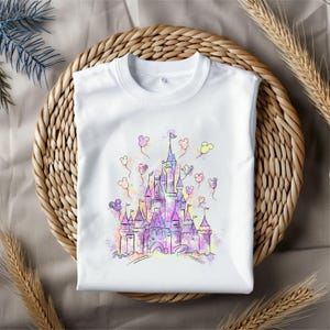 Watercolor Magical Kingdom Png, Mouse Ear Castle Png, Retro Colorful Castle Png, Sublimation Design Png, Magic Kingdom Png, Instant Download
