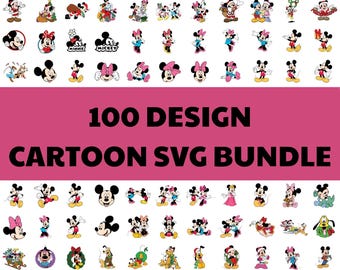 200+ Mouse Mega SVG Bundle, Cartoon Characters SVG PNG for Cricut & Silhouette, Digital Files, Holidays, Birthday Designs