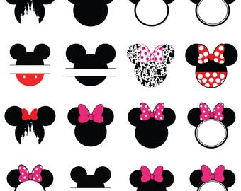 Paquete SVG inspirado en Mickey y Minnie, contorno de Mickey y Minnie Mouse, SVG del Reino Mágico, camiseta, bricolaje, Cricut, familia, SVG de Mickey, camiseta grupal