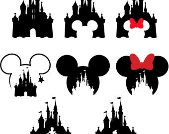 Castle SVG Bundle, Princess & Mickey Castle Clipart, Magic Kingdom SVG, Fireworks Cut Files for Cricut and Silhouette, Digital Download