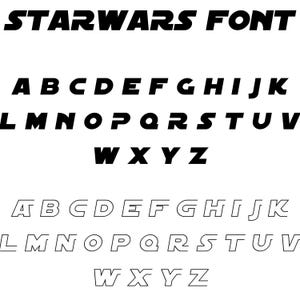 Star Wars Alphabet TTF, Cut file for Cricut and Silhouette, Digital Download, Instant Download