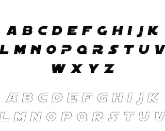 Star Wars Alphabet TTF, Cut file for Cricut and Silhouette, Digital Download, Instant Download