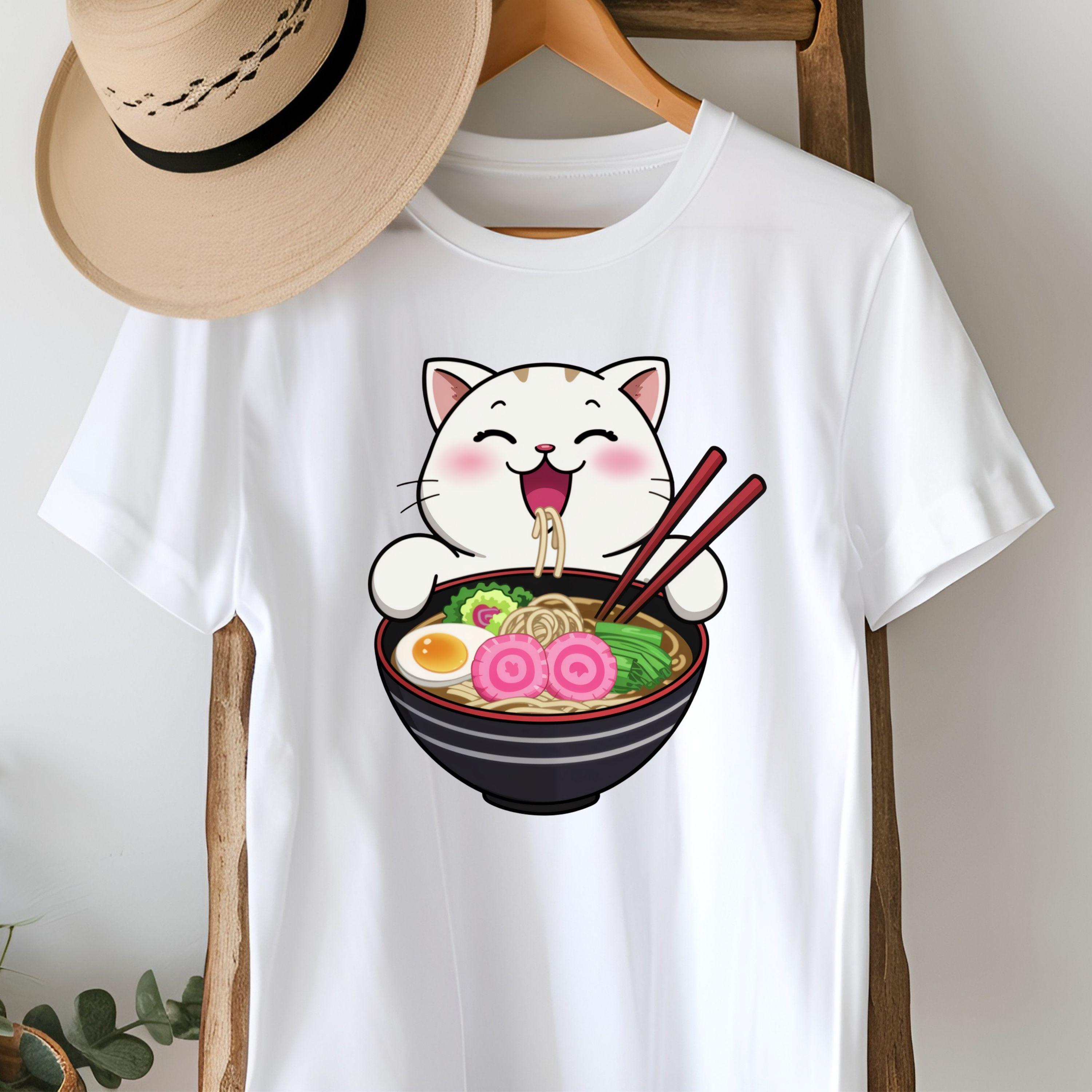 Kawaii Ramen Cat PNG, Cute Noodle Bowl Clipart, Japanese Food Anime ...