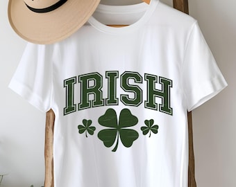 Trébol irlandés PNG, imágenes prediseñadas del Día de San Patricio, diseño de camiseta con trébol verde, arte imprimible del orgullo celta, descarga digital instantánea.