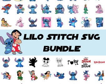 Lilo and Stitch SVG Bundle for Cricut and Sublimation, Stitch Cut Files, Stitch Clipart, Cricut Svg, Silhouette Svg, Stitch Layered