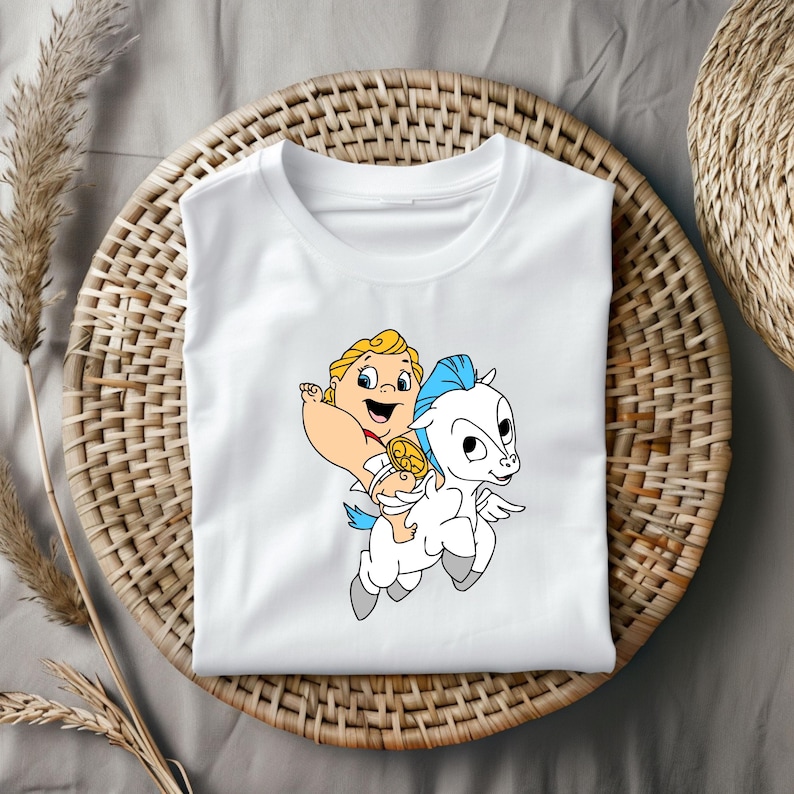 Pacchetto PNG di Baby Hercules, Clipart di Baby Hercules e Pegaso, Disegni per magliette Hades Megara, File di taglio Cricut, Set vettoriale di compleanno, Download immagine 7