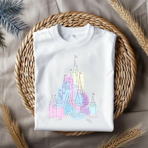Watercolor Magical Kingdom Png, Mouse Ear Castle Png, Retro Colorful Castle Png, Sublimation Design Png, Magic Kingdom Png, Instant Download