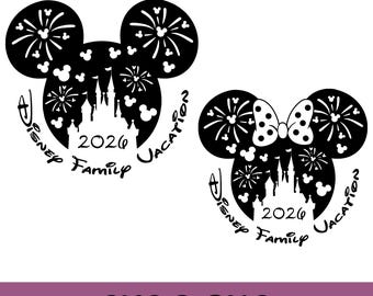 Family Vacation 2026 Svg, Magical Kingdom Trip Png, Family Travel 2026 Design, Vacay Mode Svg, Castle Fireworks Clipart,Digital Download