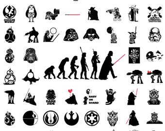 Star Wars Svg Bundle, Star Wars Svg, Star Wars Png, Svg Files For Cricut, Darth Vader Svg, Mandalorian Svg, Star Wars Cricut, Digital Files