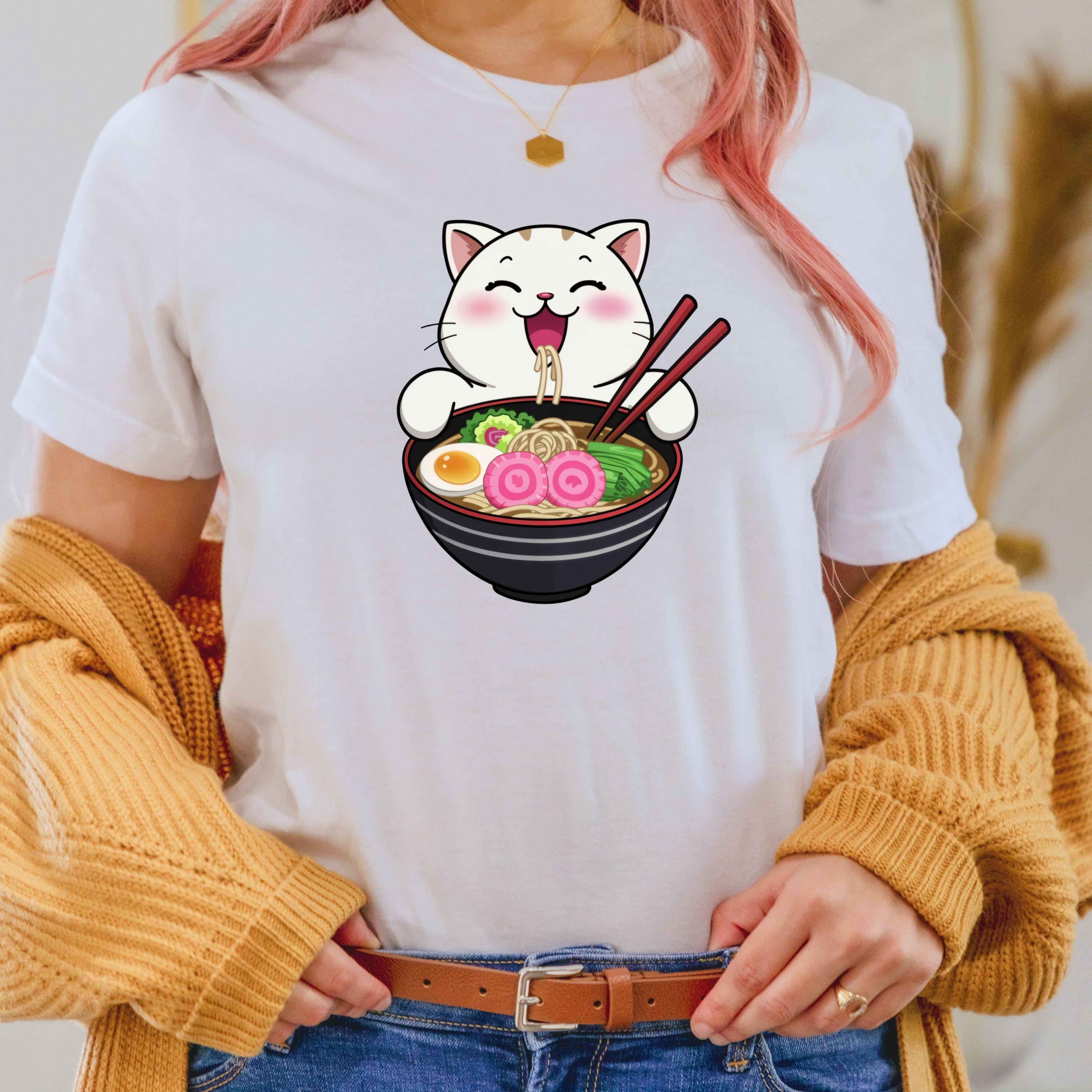 Kawaii Ramen Cat PNG, Cute Noodle Bowl Clipart, Japanese Food Anime ...