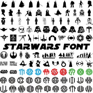 Star Wars Svg-bundel, Star Wars Svg, Star Wars Png, Svg-bestanden voor Cricut, Darth Vader Svg, Mandalorian Svg, Star Wars Cricut, digitale bestanden