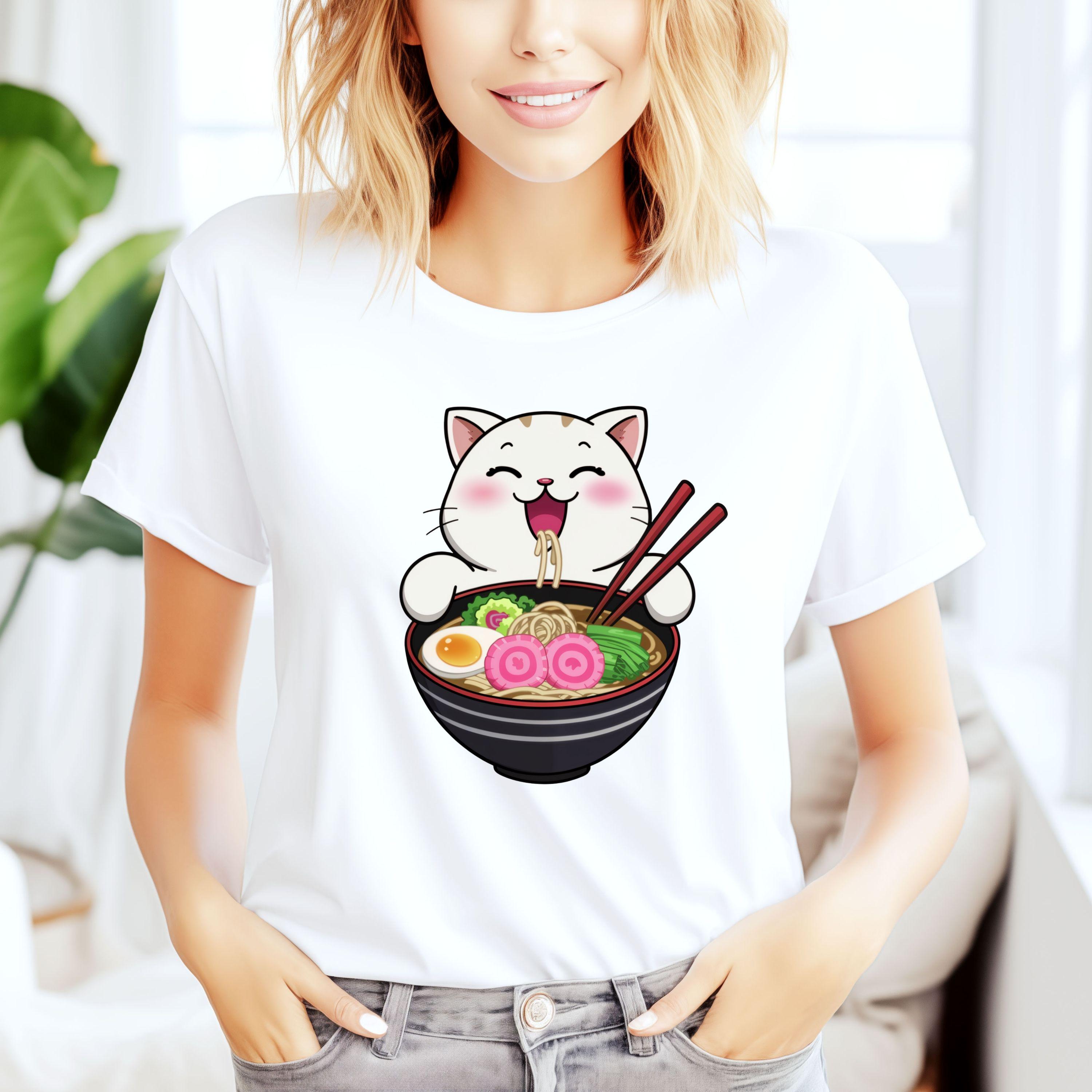 Kawaii Ramen Cat PNG, Cute Noodle Bowl Clipart, Japanese Food Anime ...