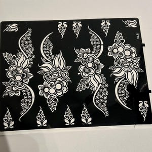 Reusable Henna Stencil - Floral Mehndi Designs for Body Art
