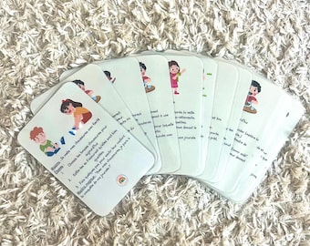 Kit Missions Magiques - Cartes de routine enfant imprimées - Bienveillance & autonomie au quotidien (20 cartes + bonus)